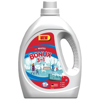 Detergent lichid Bonux 3in1 Ice Fresh, 40 spalari, 2.2 l Detergent lichid Bonux 3in1 Ice Fresh, 40 spalari, 2.2 l