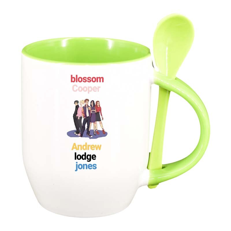 Cana Riverdale, South Side Serpents cu lingurita, interior verde deschis, 330ml, D1319