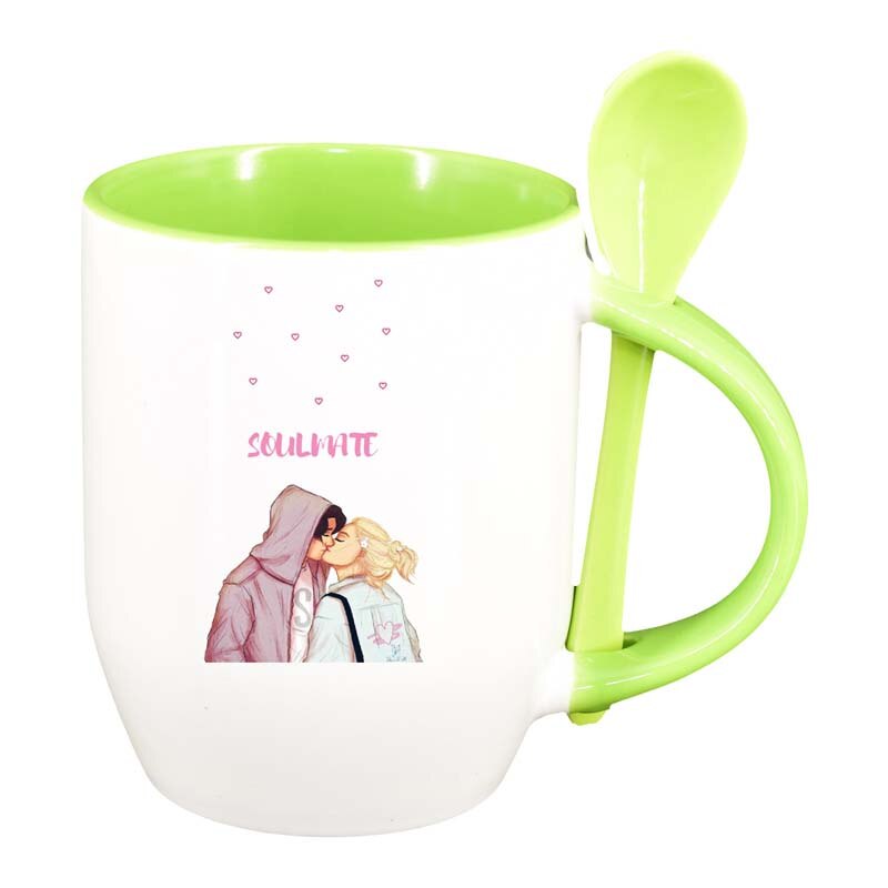 Cana Riverdale, South Side Serpents cu lingurita, interior verde deschis, 330ml, D1318