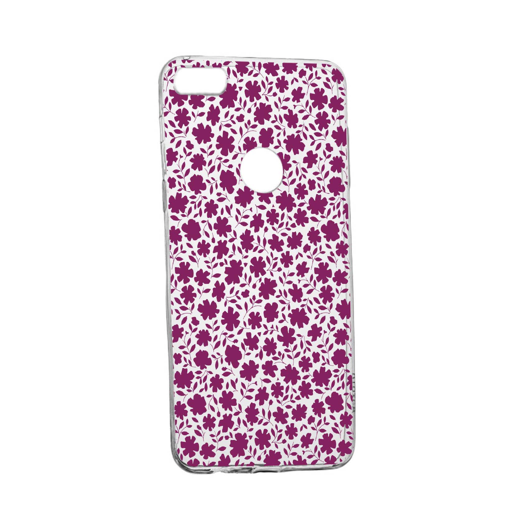 Husa Green Flowers Pattern, pentru Huawei P Smart, rezistenta la uzura, anti-alunecare, din silicon Premium, 632