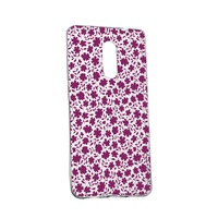 Husa Green Flowers Pattern, pentru LG Q7, rezistenta la uzura, anti-alunecare, din silicon Premium, 632
