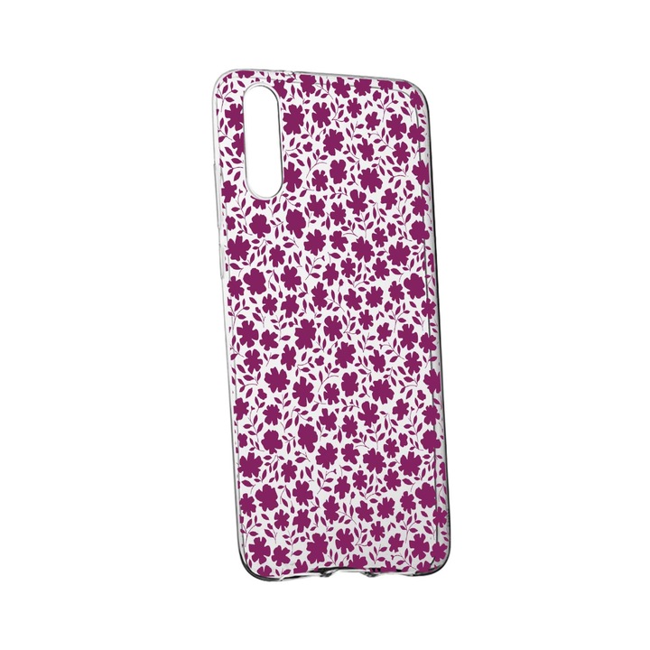 Husa Flowers Pattern, pentru Samsung Galaxy A70 / Galaxy A70S, rezistenta la uzura, anti-alunecare, din silicon Premium, 627