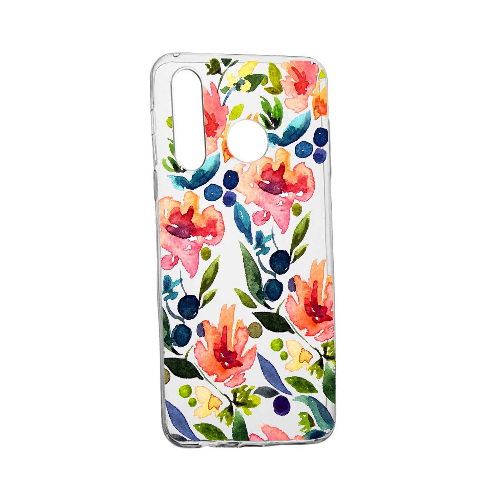 Husa Flowers Spring, pentru Samsung Galaxy A9 2018, rezistenta la uzura, anti-alunecare, din silicon Premium, 628