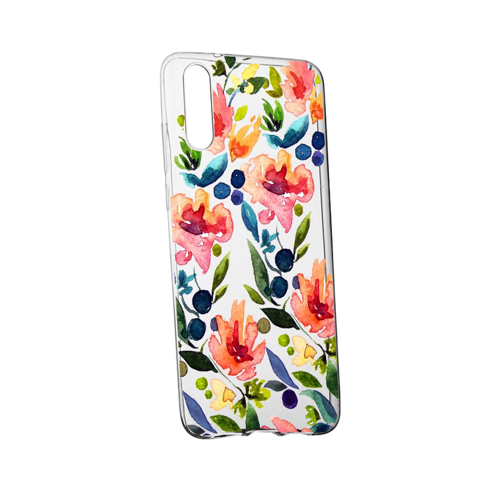 Husa Flowers Spring, pentru Huawei Nova 5T, rezistenta la uzura, anti-alunecare, din silicon Premium, 628