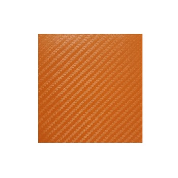Folie autocolant carbon 3D portocaliu mat, 2 m x 1.52 m Folie autocolant carbon 3D portocaliu mat, 2 m x 1.52 m