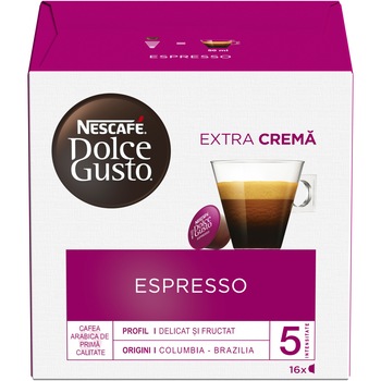 Capsule Nescafé Dolce Gusto Espresso, 16 capsule, 88g Capsule Nescafé Dolce Gusto Espresso, 16 capsule, 88g