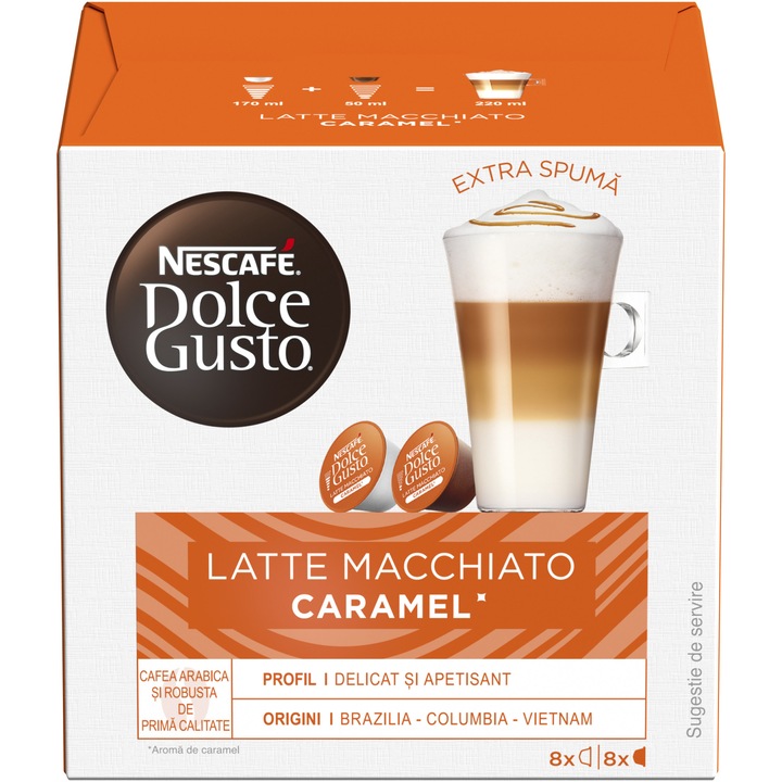 Capsule Nescafé Dolce Gusto Caramel Macchiato, 16 capsule, 145.6g