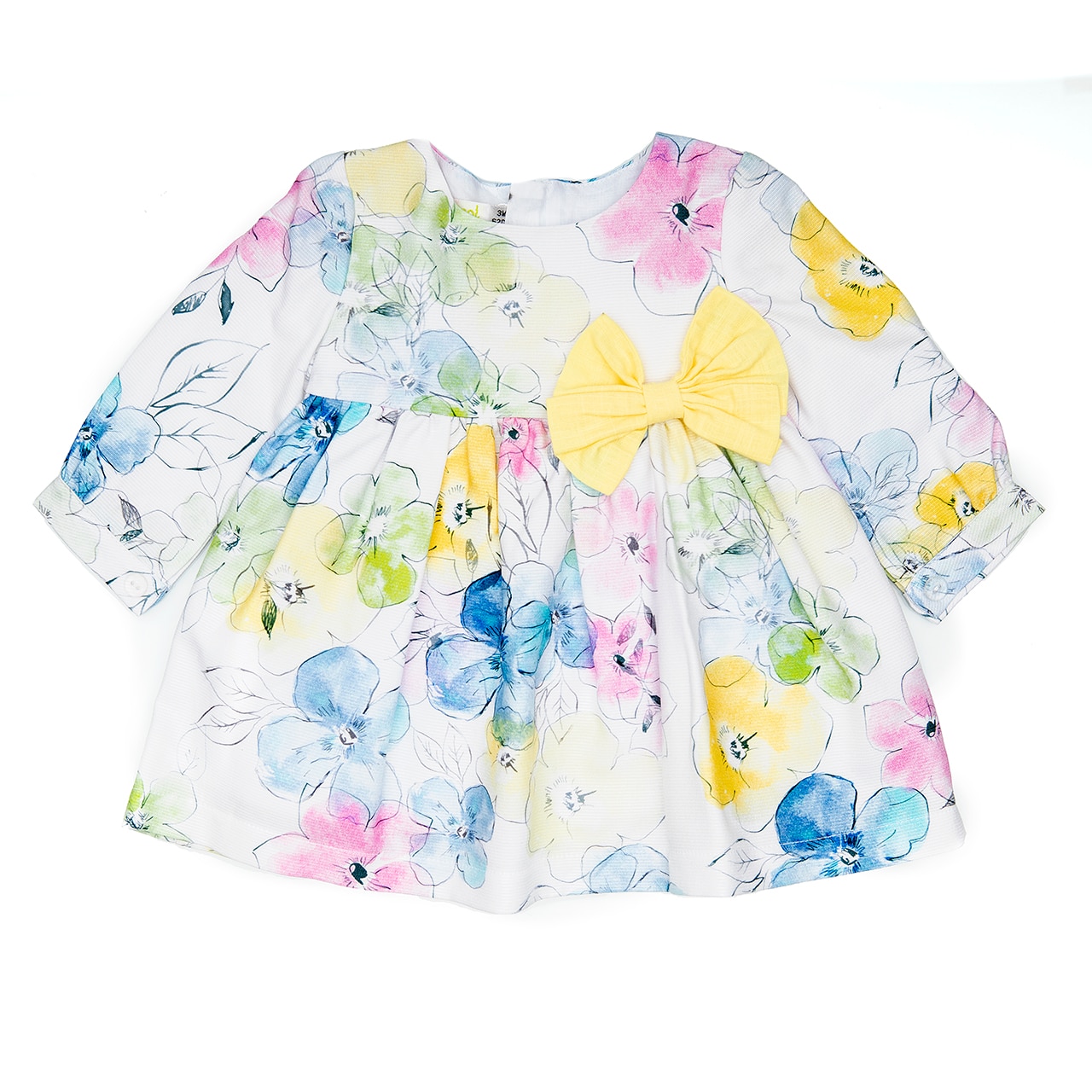 Babybol , Rochie maneca lunga , imprimeu floral, multicolor, 3 luni, 62 cm