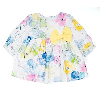 Babybol , Rochie maneca lunga , imprimeu floral, multicolor, 3 luni, 62 cm Babybol , Rochie maneca lunga , imprimeu floral, multicolor, 3 luni, 62 cm