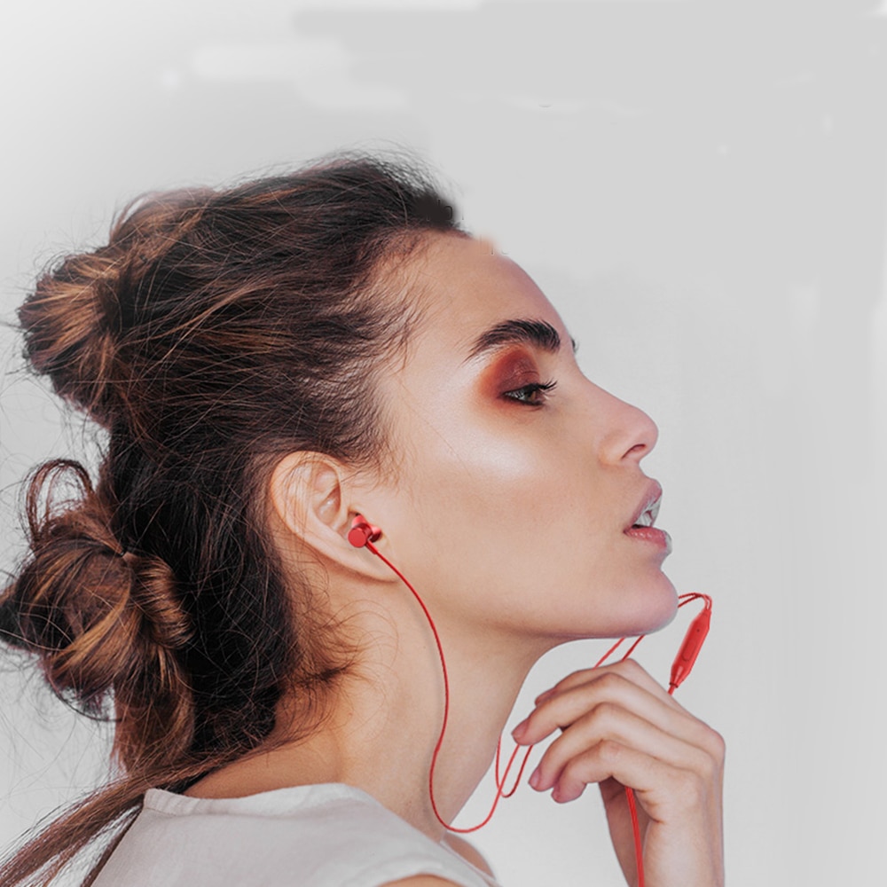 Casti in-ear Lenovo HF130, Cu fir, Jack 3,5 mm, Rosu