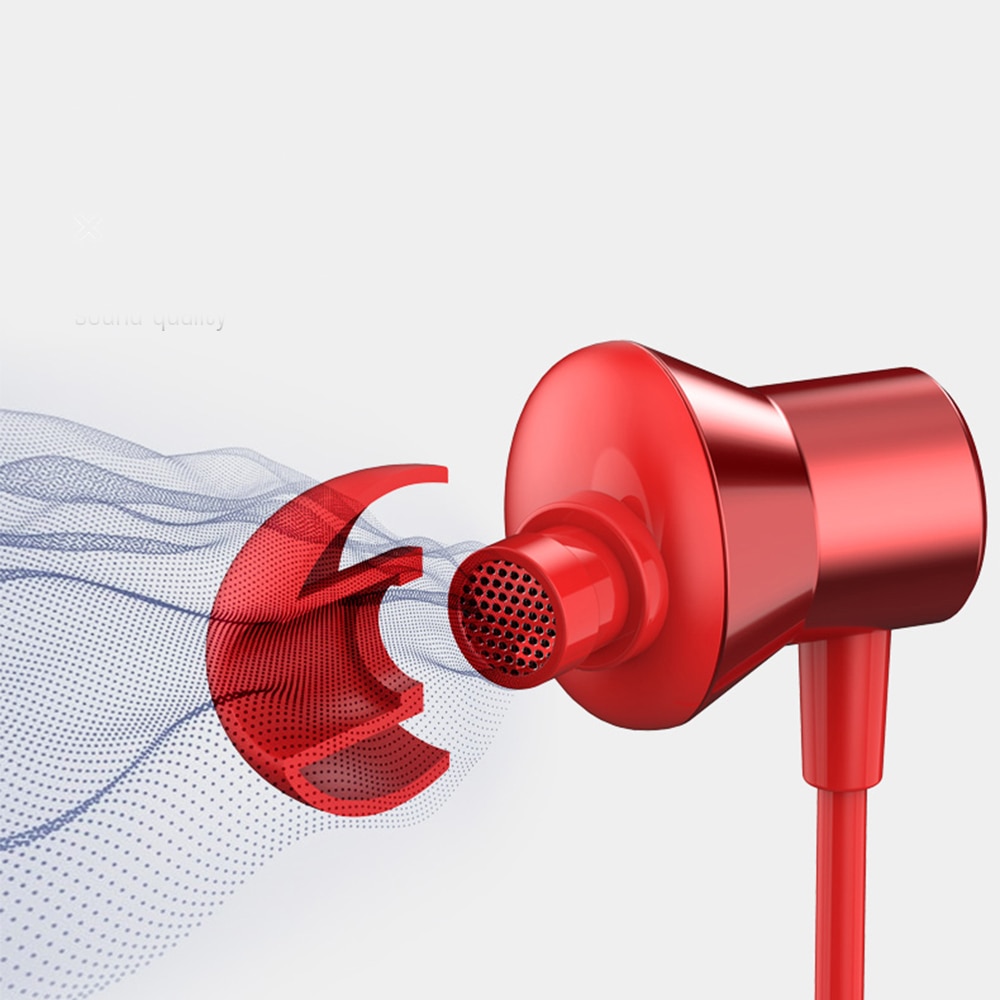 Casti in-ear Lenovo HF130, Cu fir, Jack 3,5 mm, Rosu