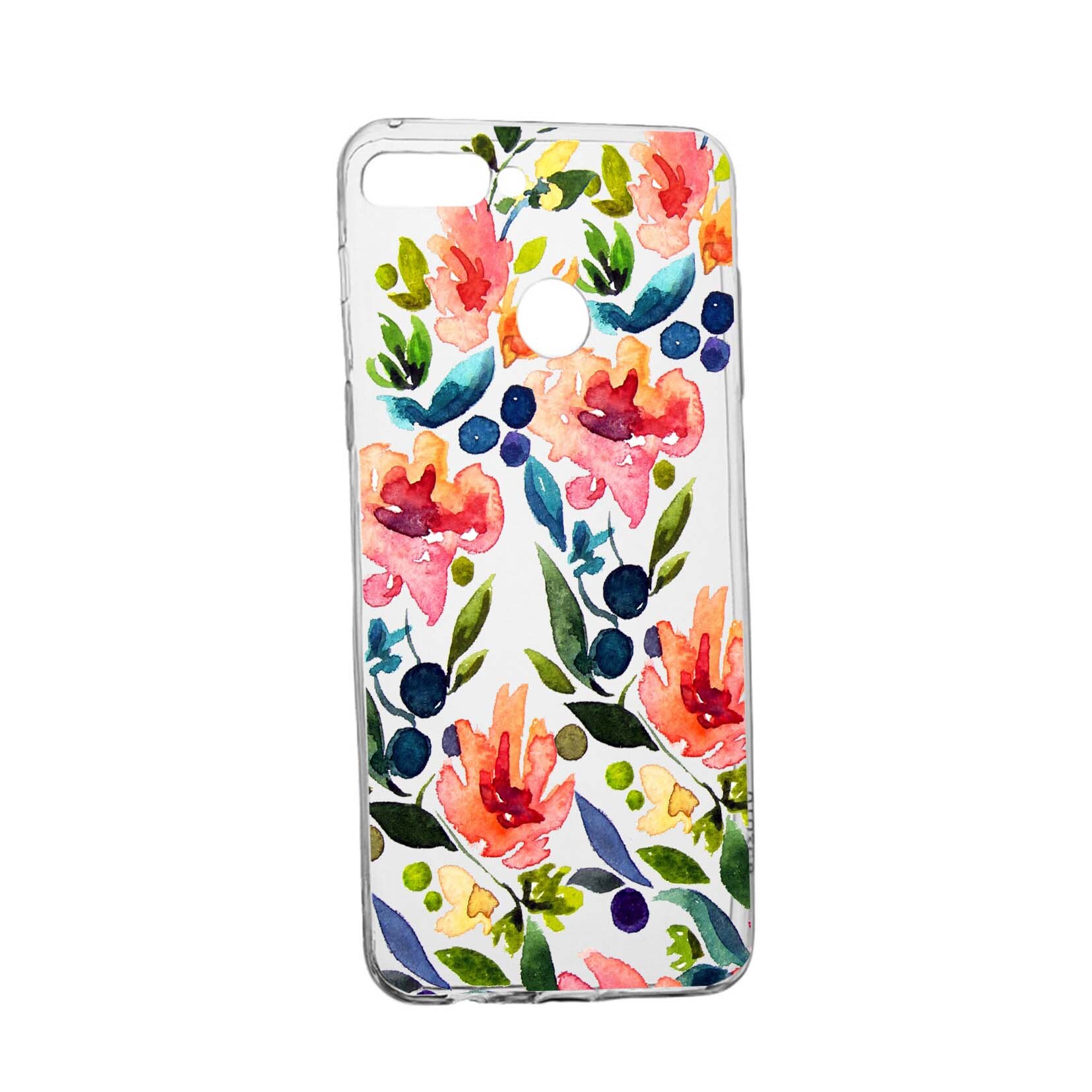 Husa Flowers Spring, pentru Oppo A7/ AX7, rezistenta la uzura, anti-alunecare, din silicon Premium, 628