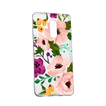 Husa Flowers, pentru Nokia 6 2018, rezistenta la uzura, anti-alunecare, din silicon Premium, 629 Husa Flowers, pentru Nokia 6 2018, rezistenta la uzura, anti-alunecare, din silicon Premium, 629
