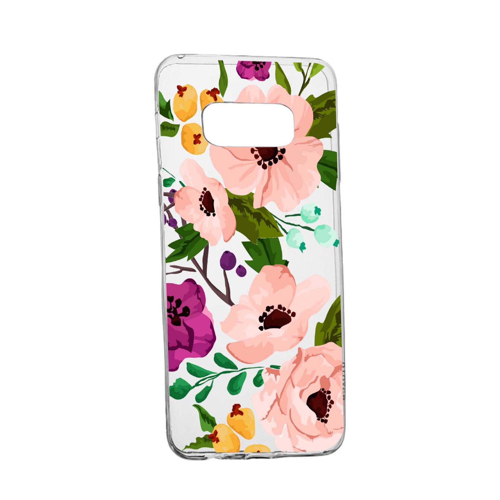 Husa Flowers, pentru Samsung Galaxy S8 Plus, rezistenta la uzura, anti-alunecare, din silicon Premium, 629