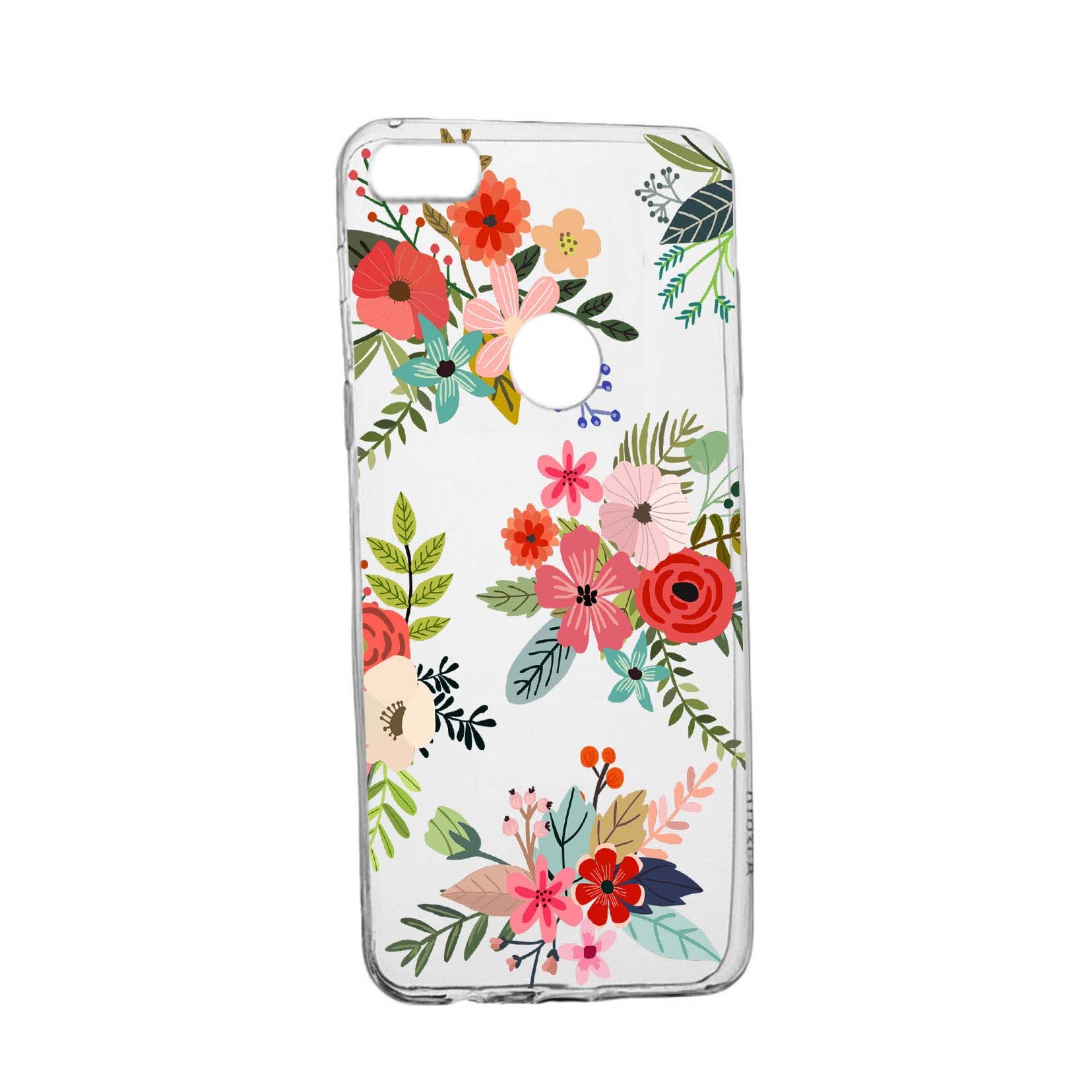 Husa Flowers, pentru HTC Desire 12 Plus, rezistenta la uzura, anti-alunecare, din silicon Premium, 630
