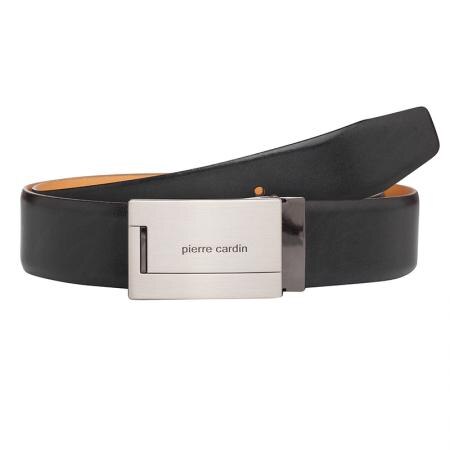 Curea Pierre Cardin, PC325BLL , Negru, Piele autentica