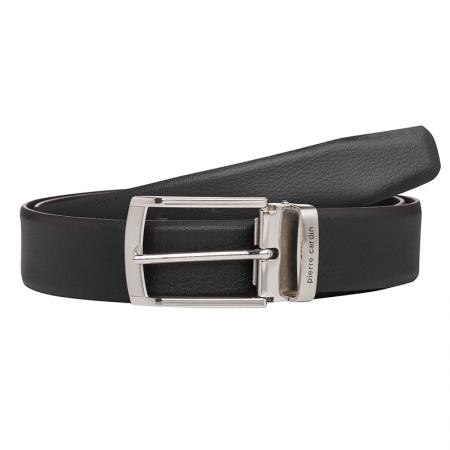 Curea Pierre Cardin, PC157BLS , Negru, Piele autentica