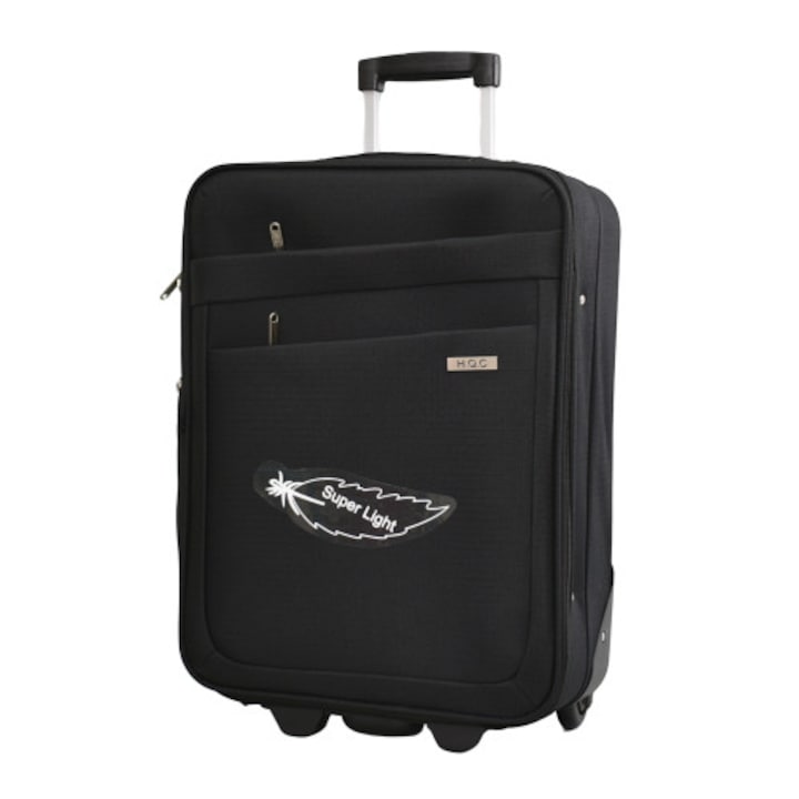 Куфар за ръчен багаж H.Q.C 0042 , Текстил , 55/40/20 , Черен