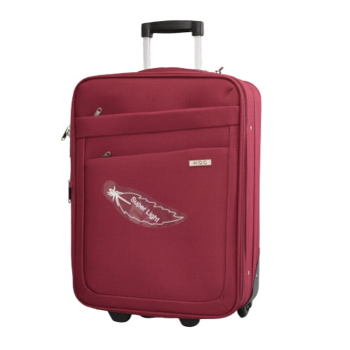 Куфар за ръчен багаж H.Q.C 0042 , Текстил , 55/40/20 , Бордо