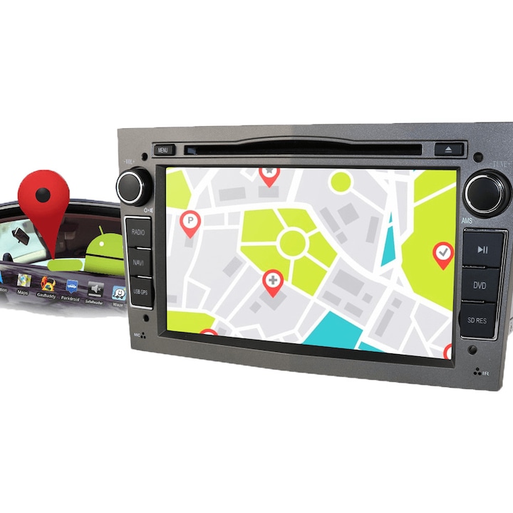 Opel Astra H Corsa D Zafira B magyar menüs 2 DIN DVD Android 10 multimédia 4 GB rammal GPS navigációs autórádió CAN BUS vezérléssel Szürke