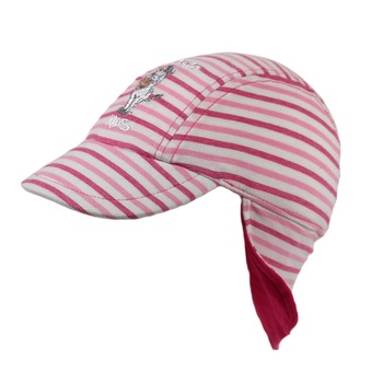 Sapca bebe, alb/roz, 100% bumbac, 46 cm Sapca bebe, alb/roz, 100% bumbac, 46 cm