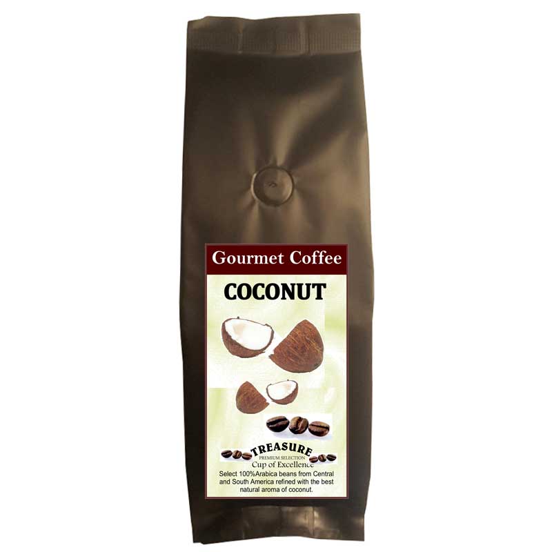 Cafea cu aroma de Cocos,macinata 400g ,Treasure