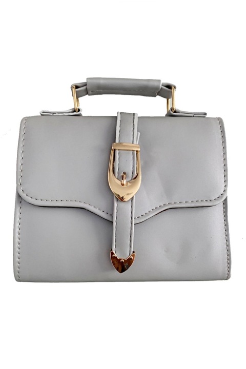 Geanta de dama Juliette gri din piele ecologica, 20 x 17 x 9 cm