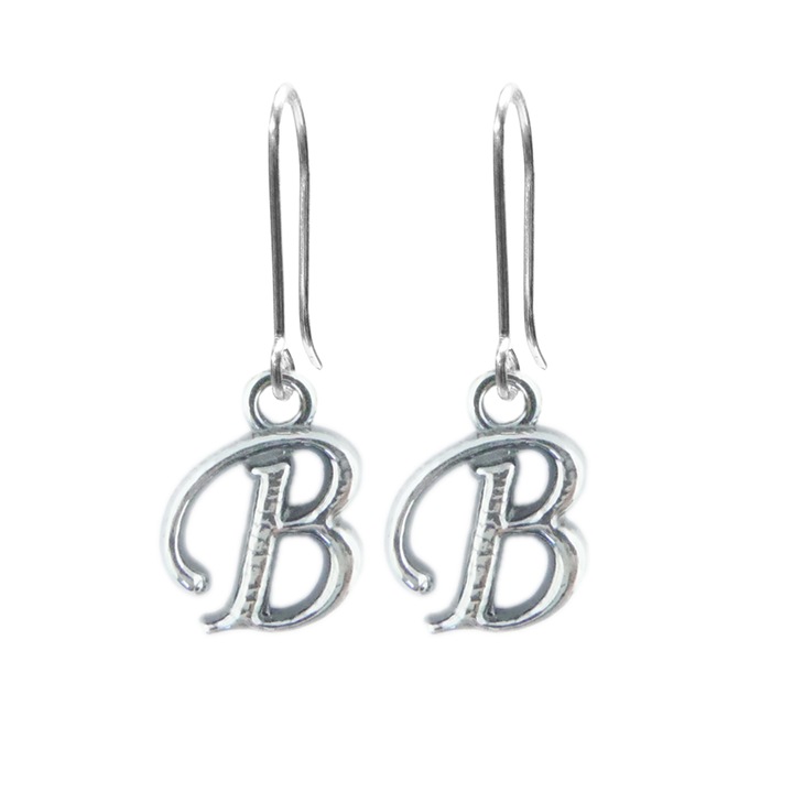 Ezüst fülbevaló B betű 9214250 Dras