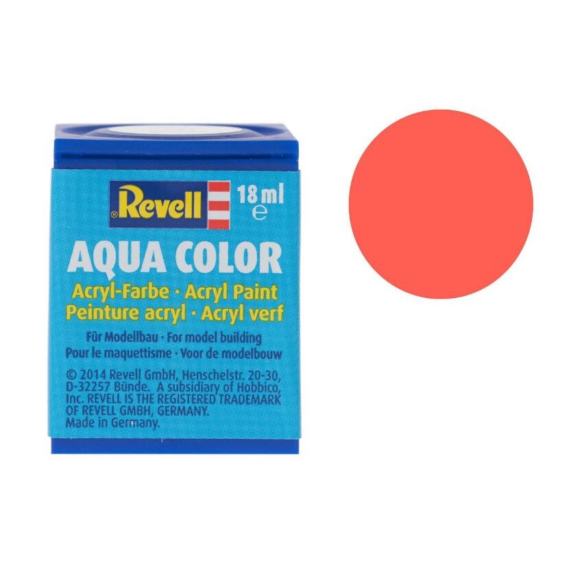 Vopsea acrilica rosu clar pentru modelism Revell 18 ml