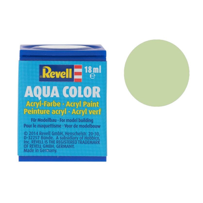 Vopsea acrilica verde-culoarea cerului RAF mat pentru modelism Revell 18 ml