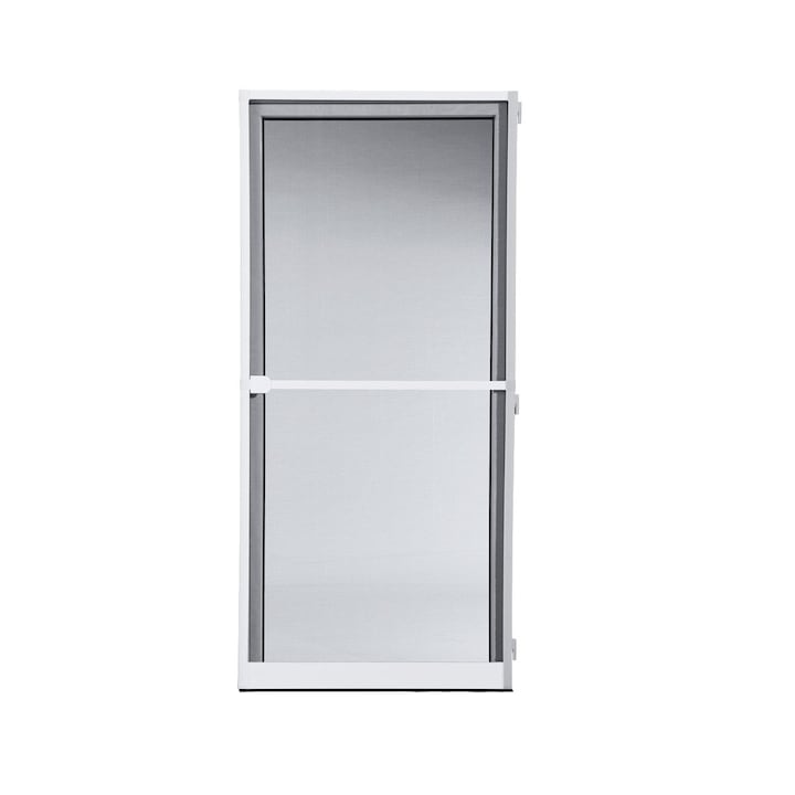 PowerFix 210 x 100 cm fehér alu keretes szúnyogháló ajtó, alumínium keretes ajtó rovarhálóval