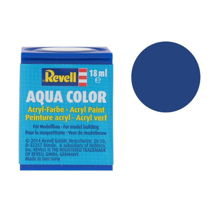 Vopsea acrilica albastru marin lucios pentru modelism Revell 18 ml