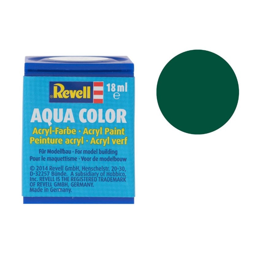 Vopsea acrilica verde marin mat pentru modelism Revell 18 ml