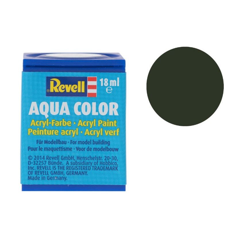 Vopsea acrilica galben masliniu mat pentru modelism Revell 18 ml