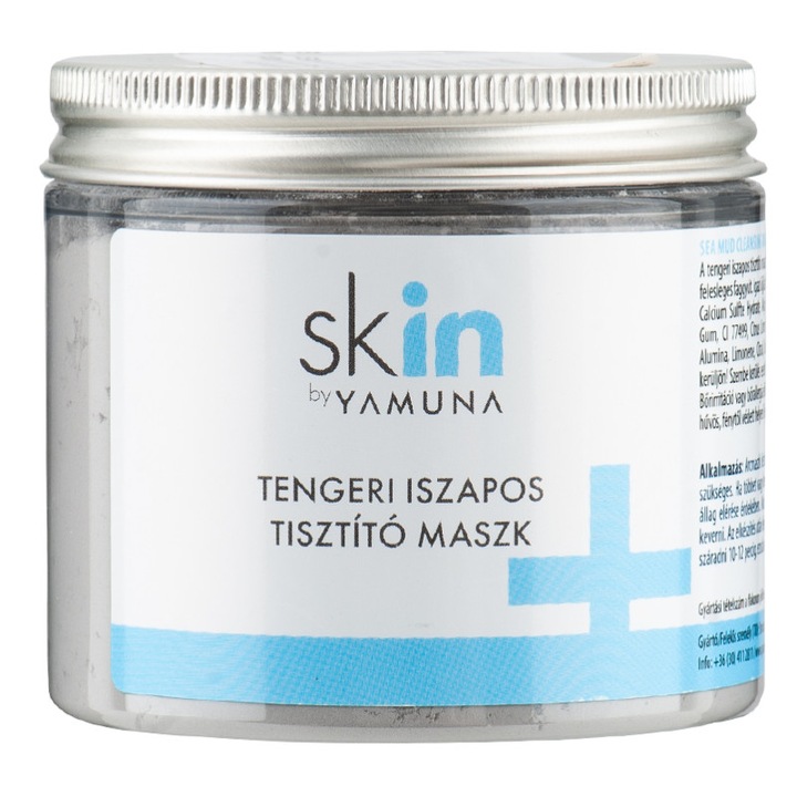Masca pudra peel-off Yamuna, cu namol de mare, indeparteaza impuritatile din piele, umple porii cu oligoelemete si magneziu, 80 g