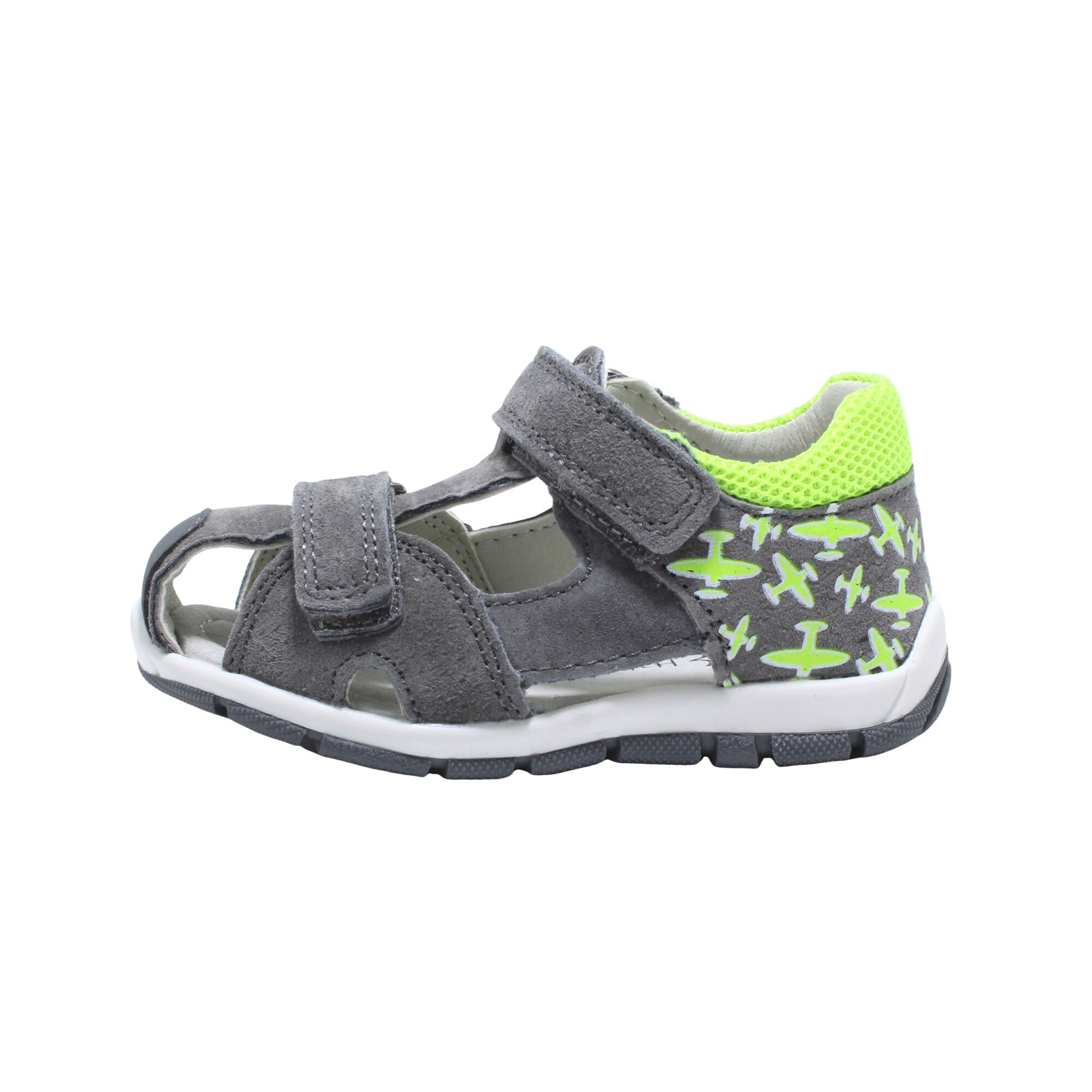 Sandale din piele Happy Bee, model 144194 gri-verde