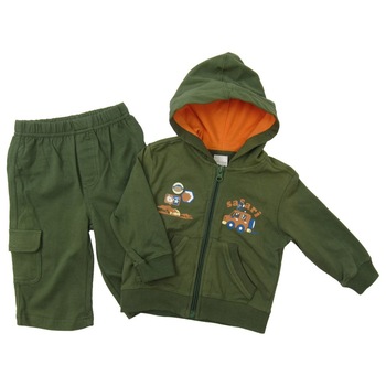 Set trening cu gluga, baieti, Primii Pasi, S20111, verde, 18-24luni Set trening cu gluga, baieti, Primii Pasi, S20111, verde, 18-24luni