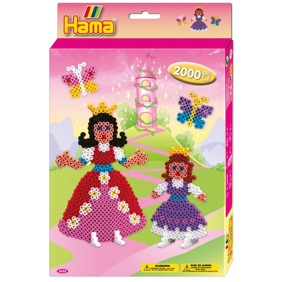 PRINTESE - 2000 margele HAMA MIDI in cutie cu agatator