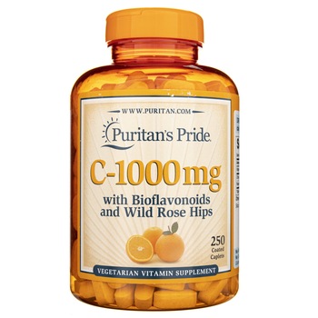 Suplimente nutritive Puritan's Pride C-1000 mg cu Bioflavonoids si Wild Rose Hips, 250 tablete Suplimente nutritive Puritan's Pride C-1000 mg cu Bioflavonoids si Wild Rose Hips, 250 tablete