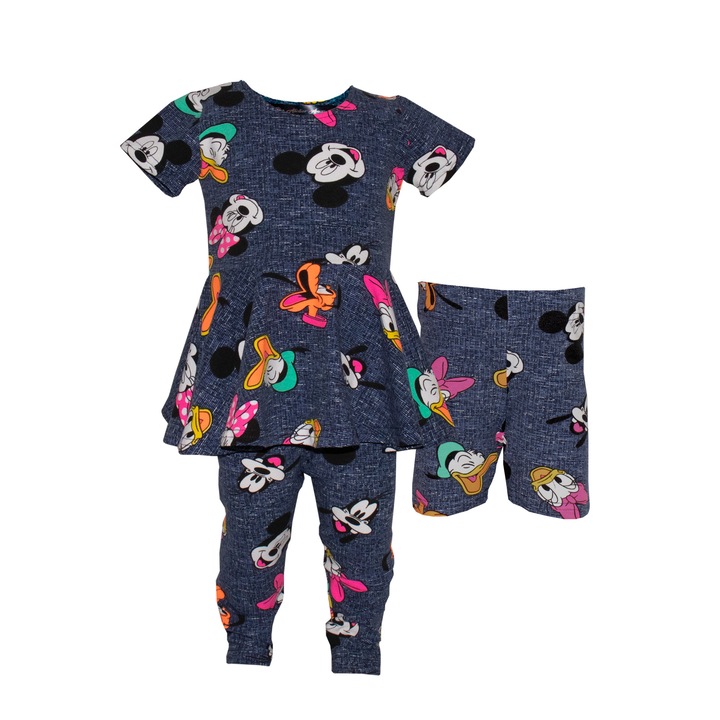 Compleu fete, albastru cu imprimeu Disney