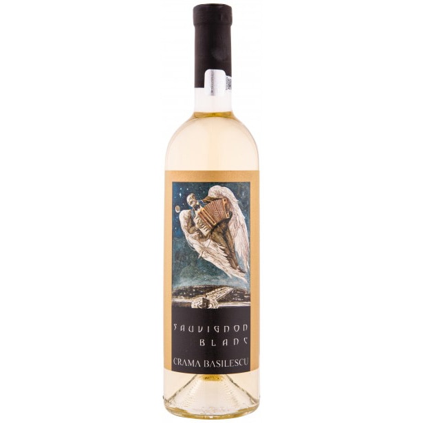 Vin alb Sauvignon Blanc, Basilescu, Ingeri din Micul Paris, Sec, 0,75l