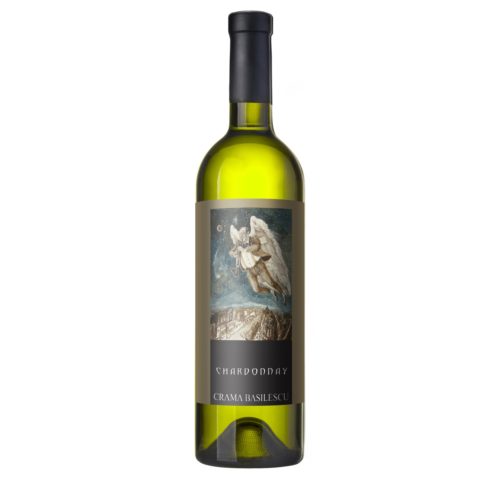 Vin Alb Basilescu Ingeri Din Micul Paris Chardonnay, Sec, 0.75l