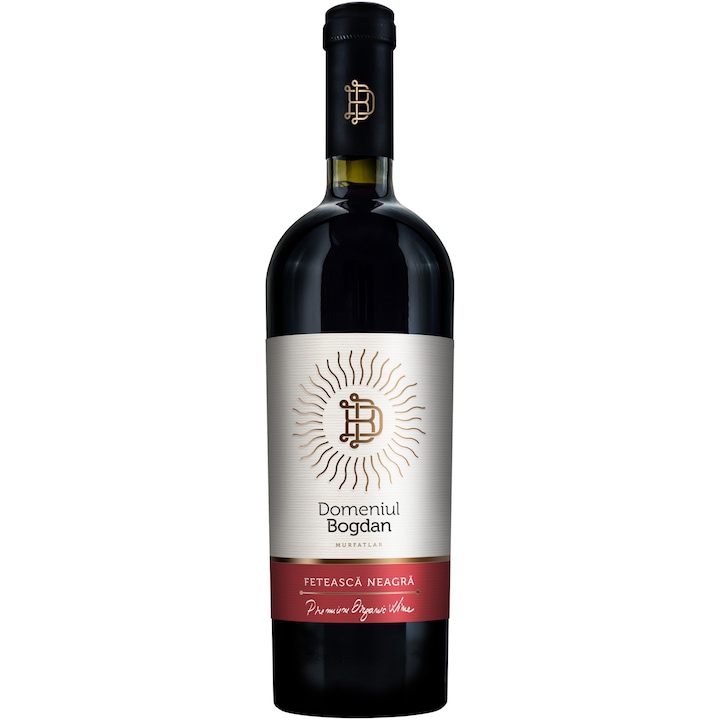 Vin Rosu Domeniul Bogdan Feteasca Neagra, Organic, Sec, 0.75l