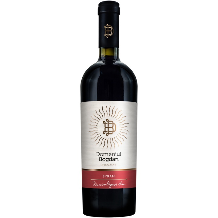 Vin Rosu Domeniul Bogdan Syrah, Organic, Sec, 0.75l