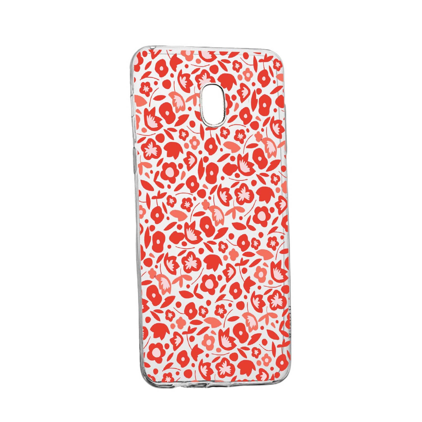 Husa Red Floweres Pattern, pentru HTC U Play, rezistenta la uzura, anti-alunecare, din silicon Premium, 631