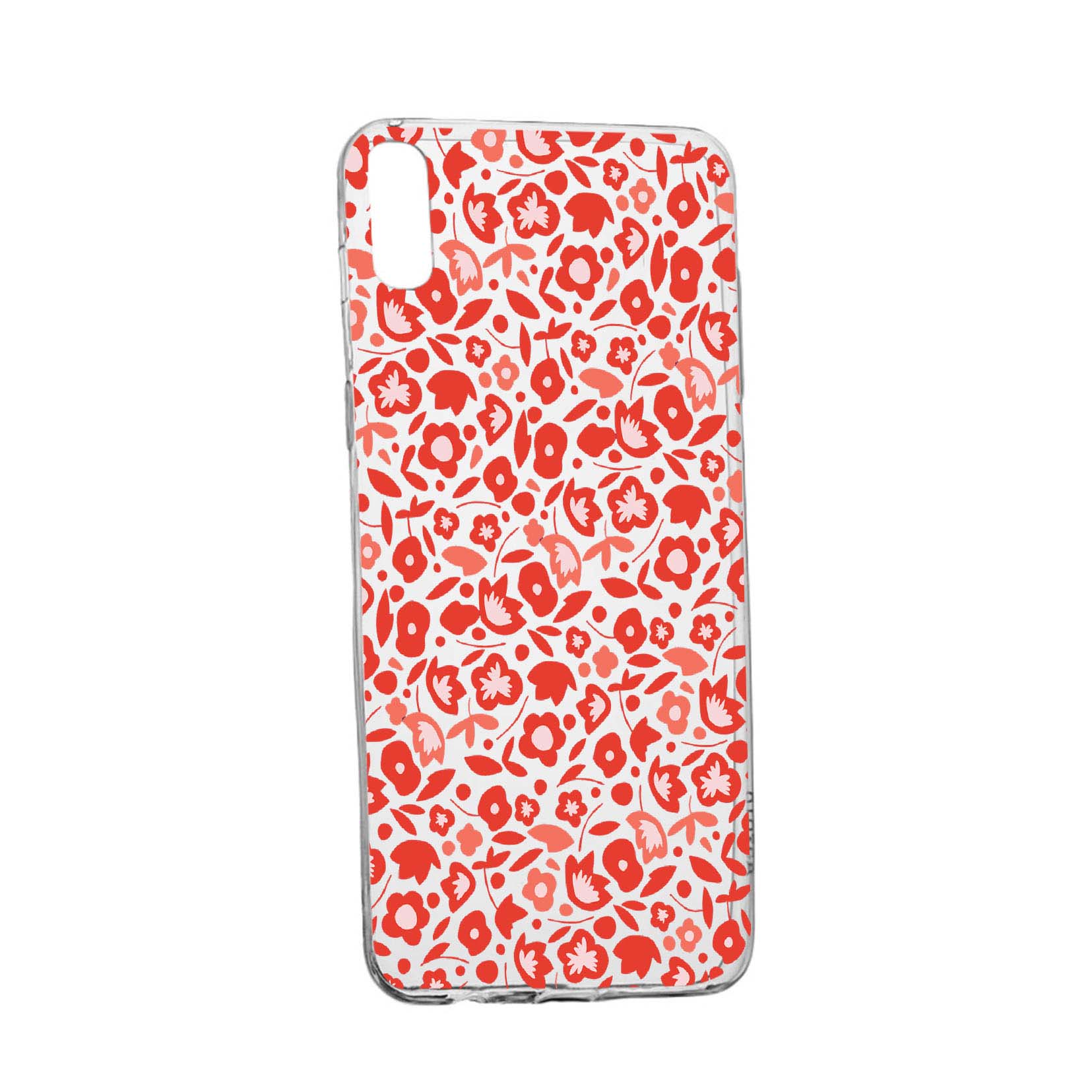 Husa Red Floweres Pattern, pentru Sony XA1 Plus, rezistenta la uzura, anti-alunecare, din silicon Premium, 631