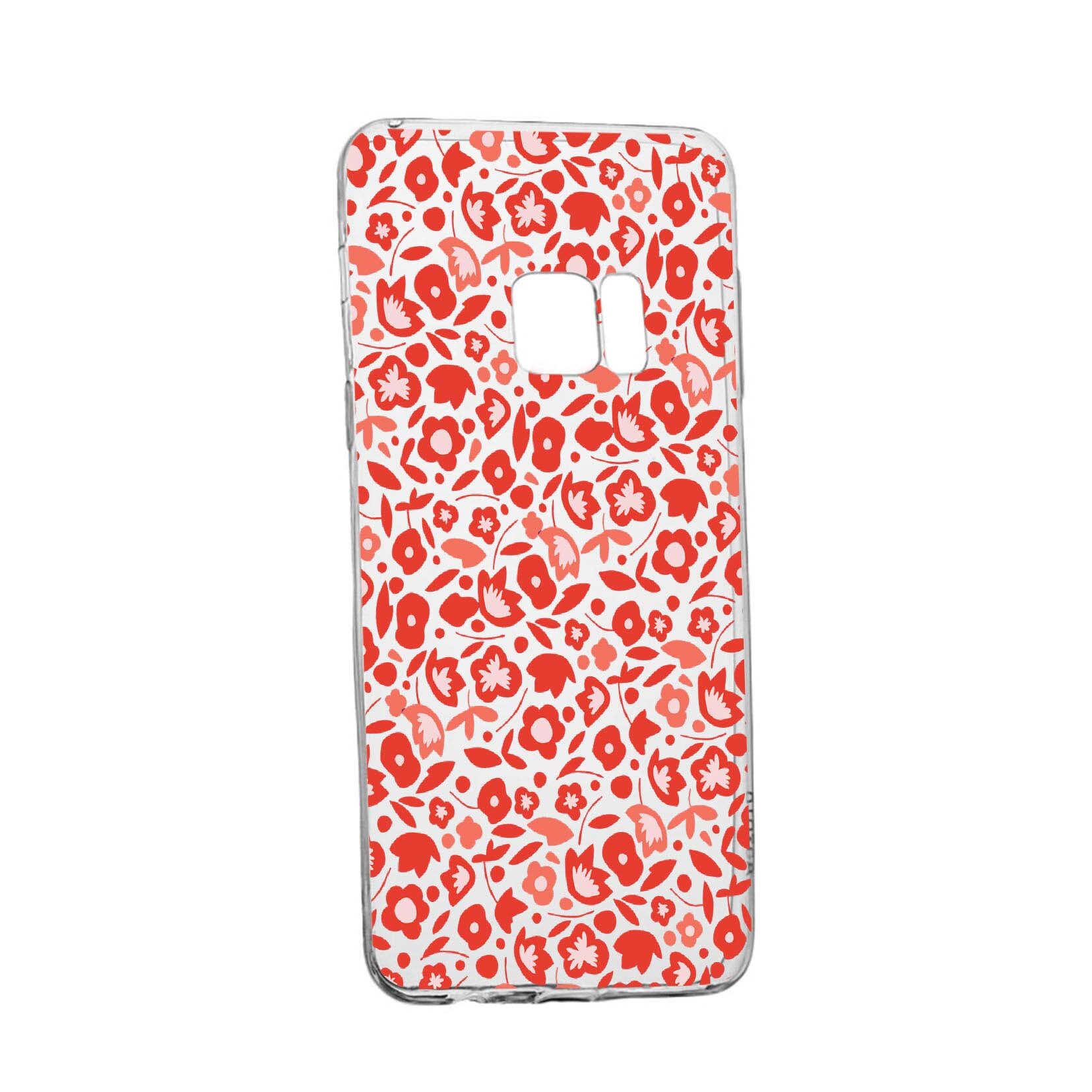 Husa Red Floweres Pattern, pentru HTC U Ultra, rezistenta la uzura, anti-alunecare, din silicon Premium, 631