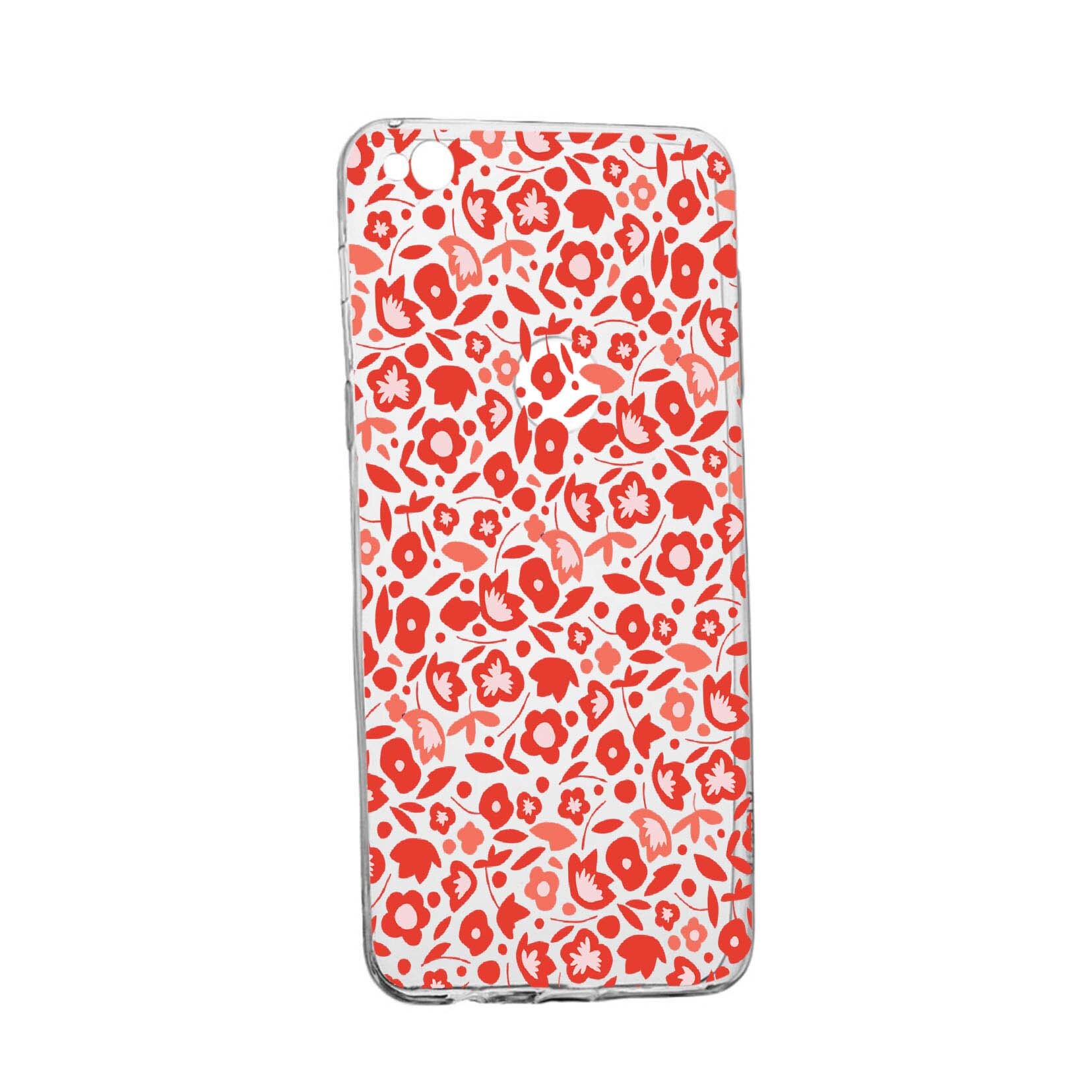 Husa Red Floweres Pattern, pentru Huawei P9 Lite 2017/P8, rezistenta la uzura, anti-alunecare, din silicon Premium, 631