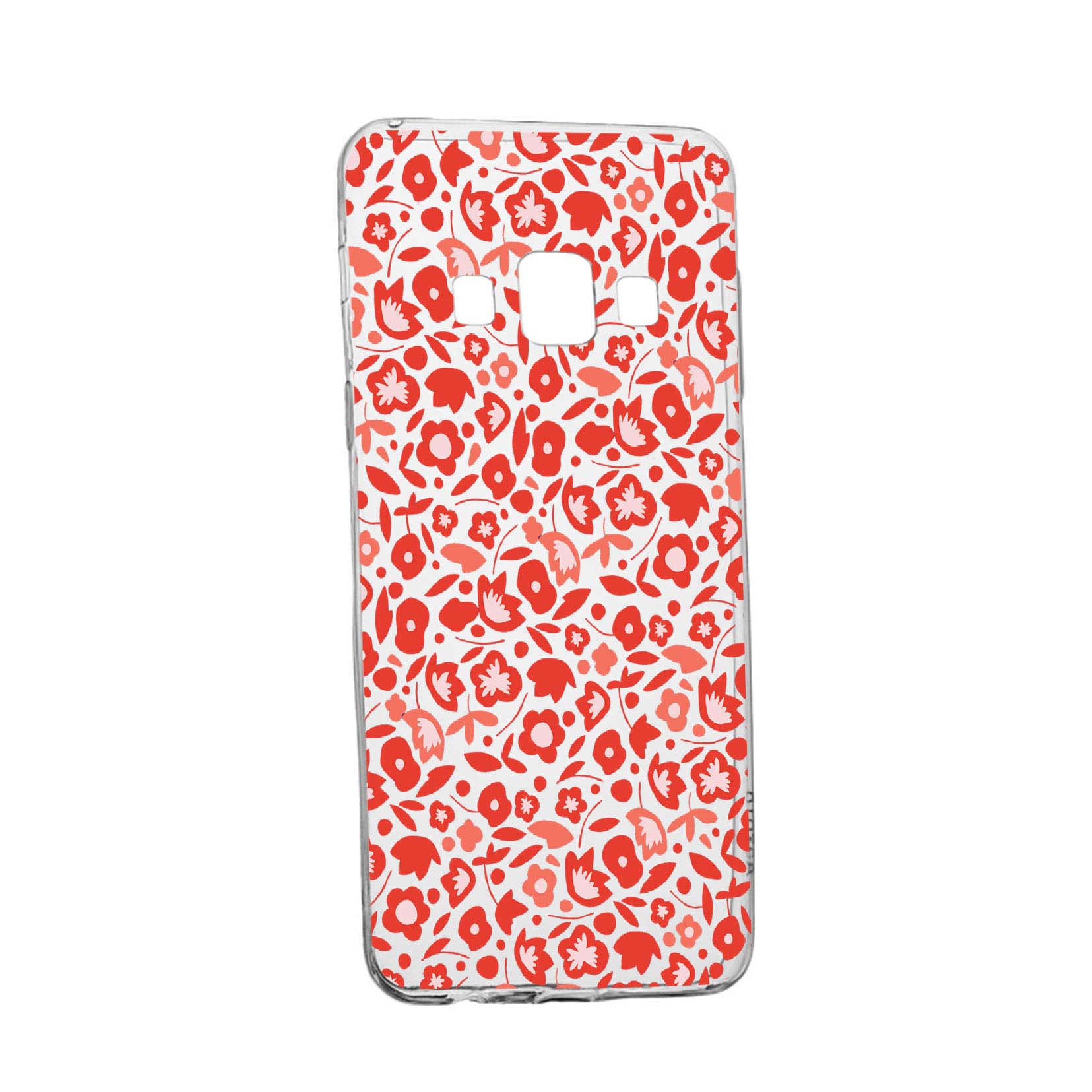 Husa Red Floweres Pattern, pentru Samsung Galaxy J7 2016, rezistenta la uzura, anti-alunecare, din silicon Premium, 631