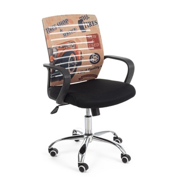 Scaun Birou, rotativ, Vintage Car, 58x55x103 cm Scaun Birou, rotativ, Vintage Car, 58x55x103 cm